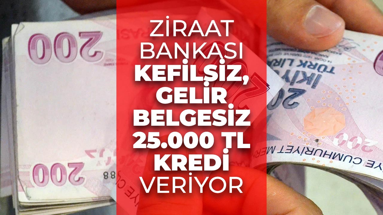 Kefil yok, gelir vergisi yok! Ziraat Bankası'ndan herkese 30.000 TL kredi imkanı