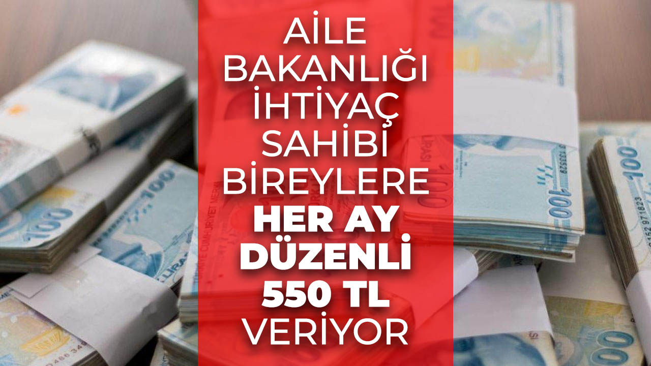 Aile Destek Programı ile ihtiyaç sahipleri 550 TL ödeme alıyor