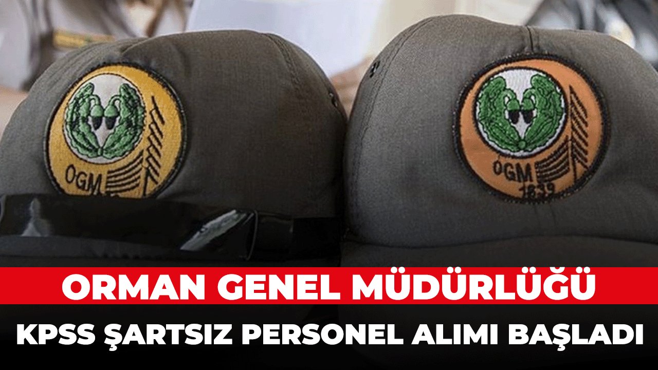 Orman Genel Müdürlüğü KPSS’siz Personel Alım İlanı Yayınlandı