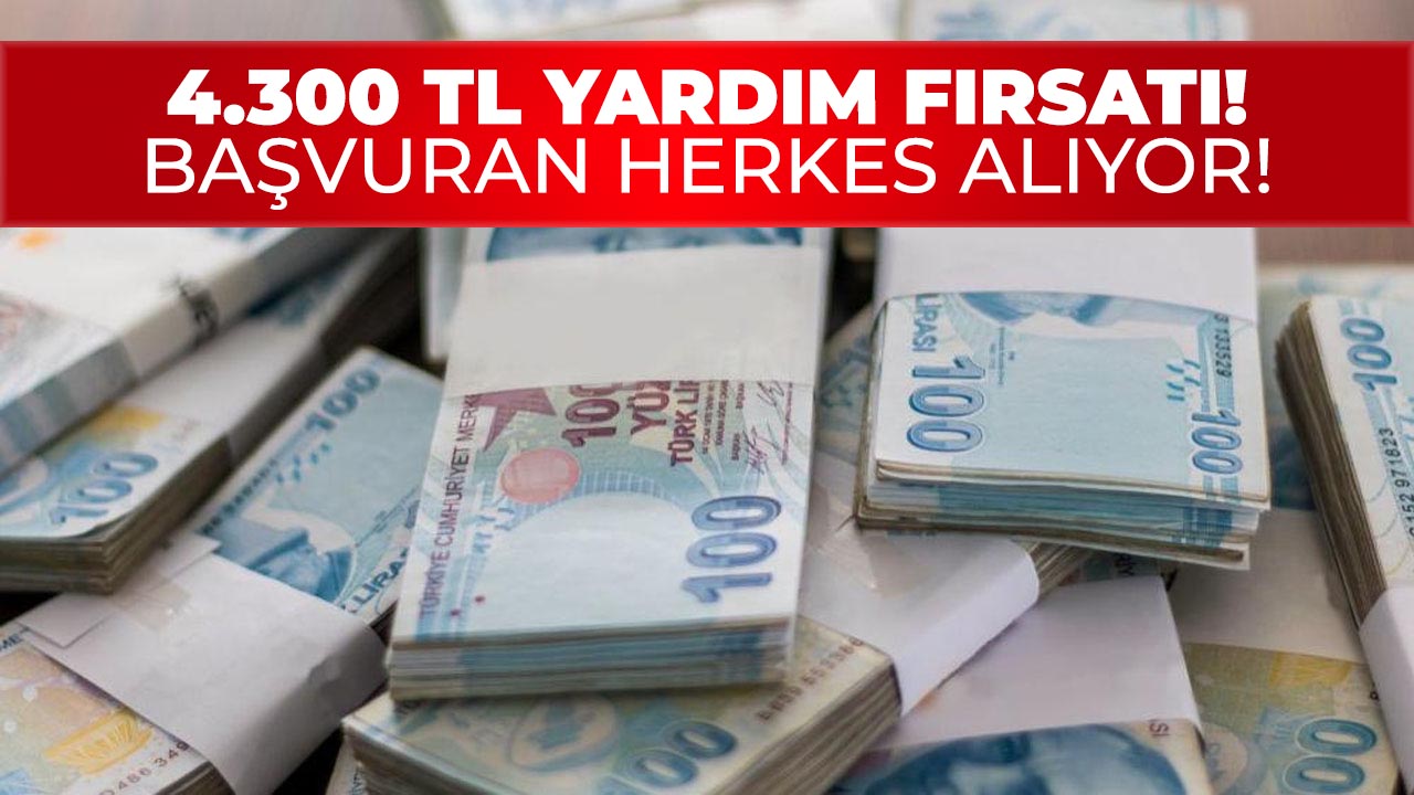 Devletten 4.300 TL yardım fırsatı! Başvuran herkes faydalanabilecek