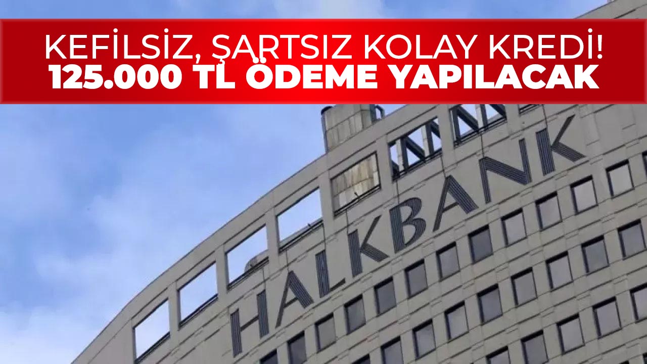 Halkbank'tan belgesiz, kefilsiz kredi fırsatı! 125.000 TL ödeme imkanı