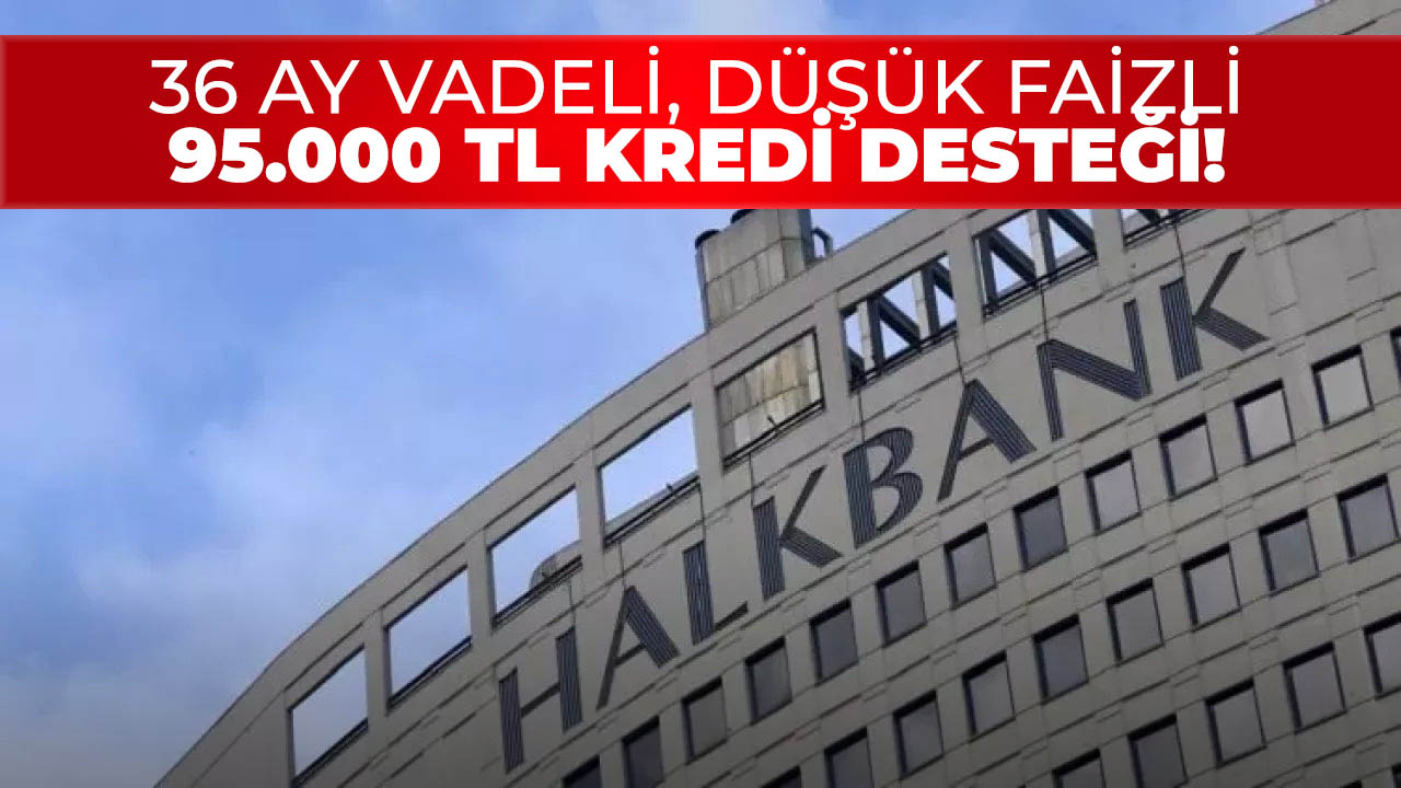 Halkbank'tan düşük faizli 95.000 TL kredi! Hemen başvurabilirsiniz