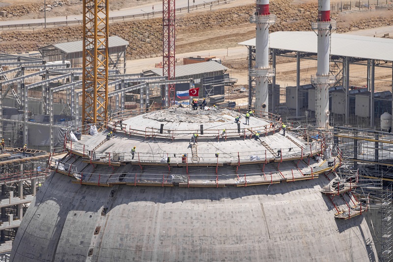 Akkuyu'da İkk Kubbesine Beton Dökme İşlemi Tamamlandı