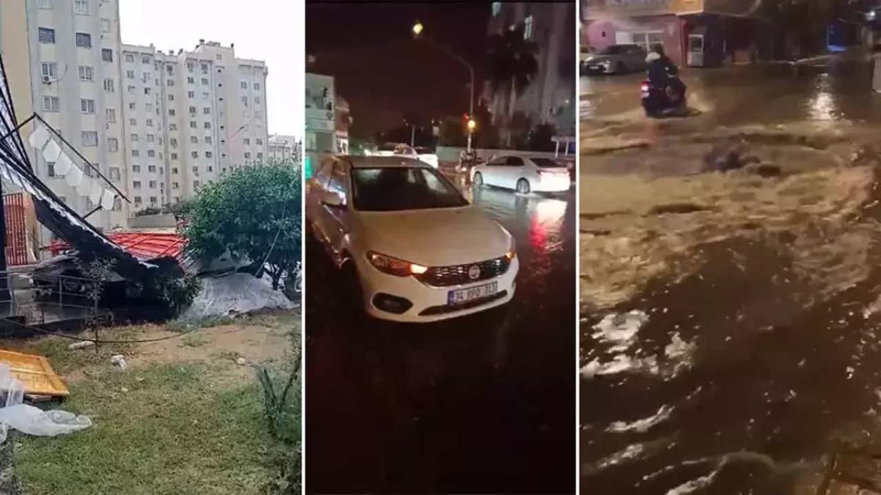 Adana'da Fırtına Felaketi: Kule Vinç ve Ağaçlar Devrildi