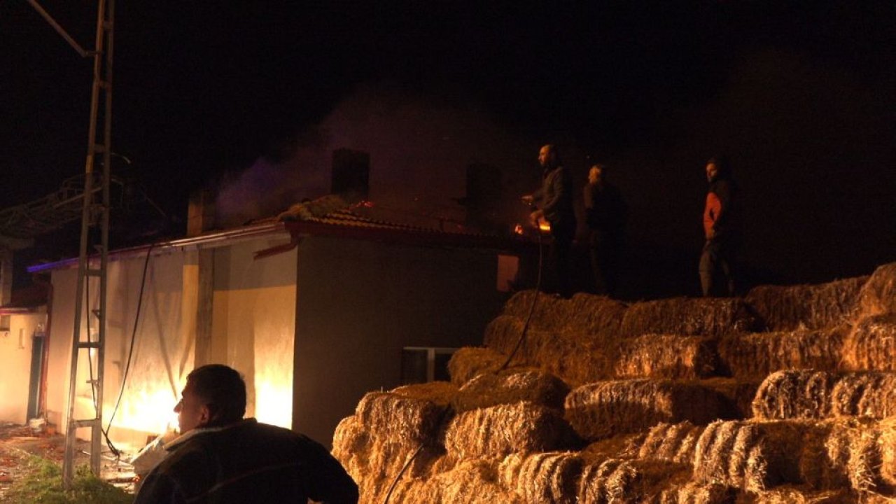 Sivas'ın Şarkışla İlçesinde Çıkan Yangın Korkuttu